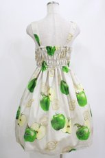 画像3: Emily Temple cute / Apple Stampノースリーブワンピース  グリーンアップル H-26-06-15-006-ET-OP-AK-ZH (3)