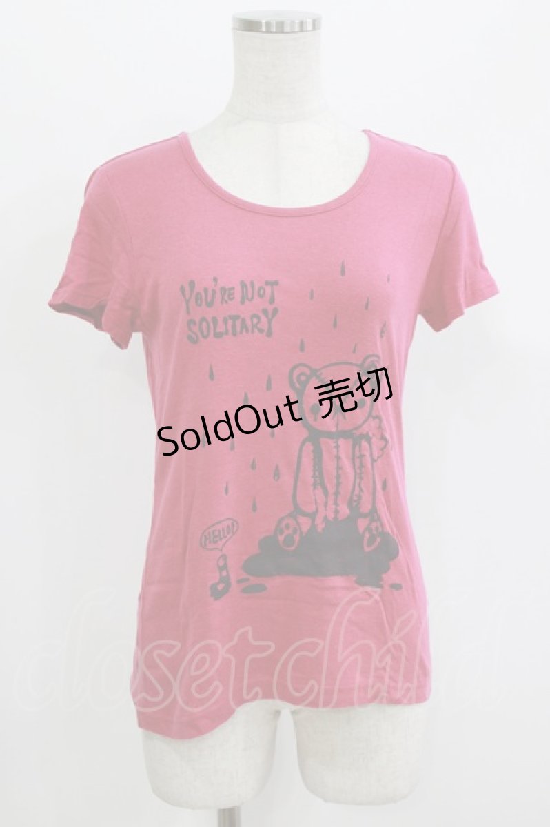 画像1: PEACE NOW / プリント半袖カットソー M ピンク H-26-06-15-070-PU-TO-AK-ZH (1)