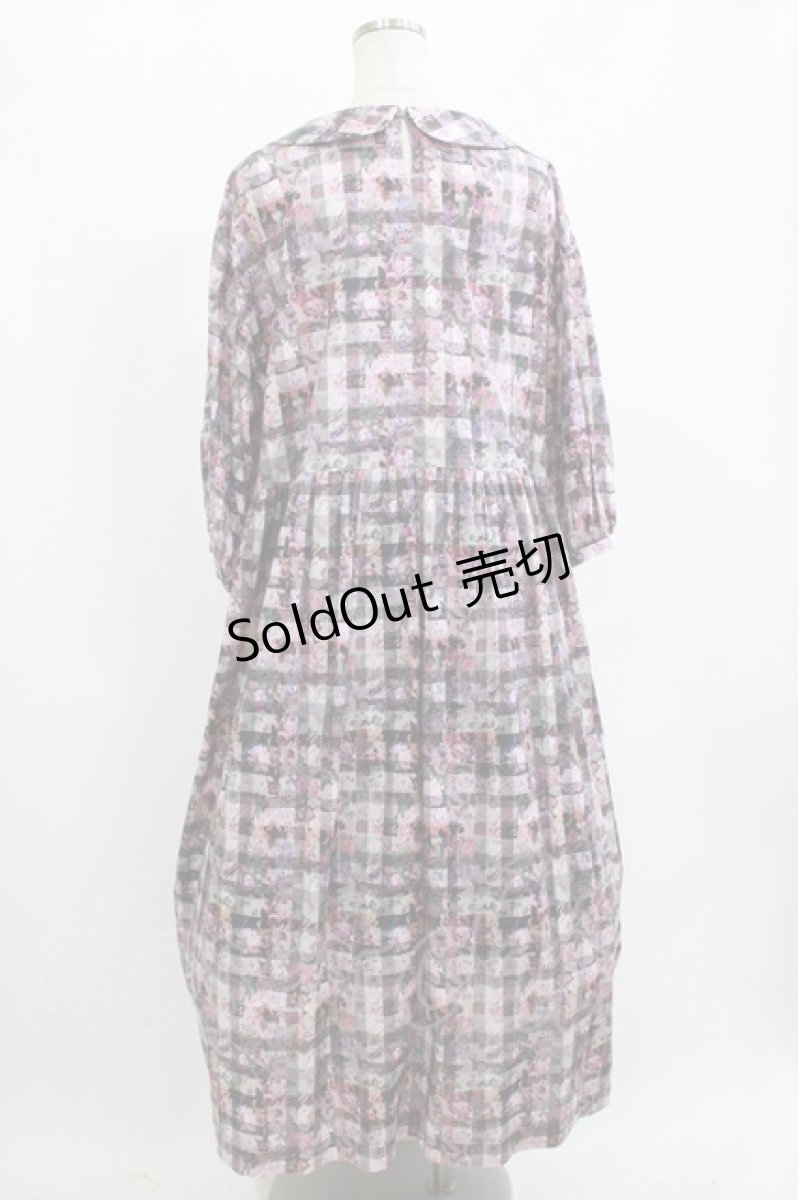 画像3: Jane Marple Dans Le Salon / Archive Gingham gather dress M ラベンダー H-26-06-15-009-JM-OP-AK-ZH (3)
