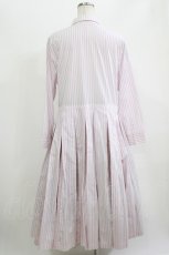 画像3: Jane Marple Dans Le Salon / ストライプとD’anjo coastのシャツドレス M ピンクミックス H-26-06-15-010-JM-OP-AK-ZH (3)