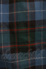 画像4: Jane Marple / ウールタータンのワンピース M ブルー×グリーン H-26-06-15-013-JM-OP-AK-ZH (4)