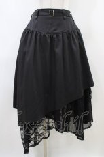 画像1: axes femme POETIQUE / ベルト付イレヘムロングスカート M ブラック H-26-06-16-043-AX-SK-NS-ZH (1)