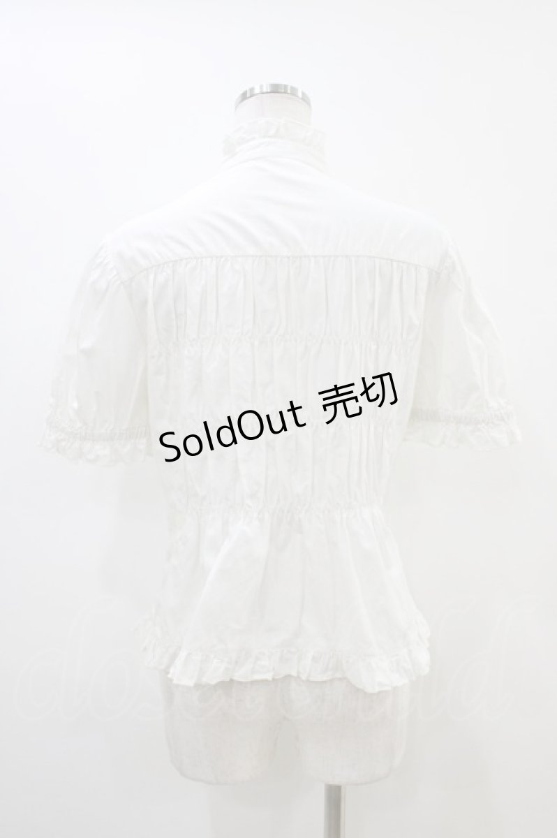 画像2: metamorphose / 半袖フリルブラウス Free オフ H-26-06-16-052-ME-BL-NS-ZH (2)