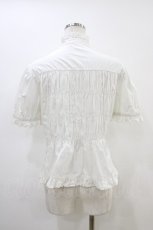 画像2: metamorphose / 半袖フリルブラウス Free オフ H-26-06-16-052-ME-BL-NS-ZH (2)