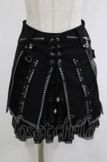画像1: Ozz Croce / レイヤードZIPスカート  黒 H-26-06-16-1003-OO-SK-AK-ZH (1)
