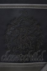 画像3: Kurumi Collaboration / 刺繍バッグ  ブラック H-26-06-16-012-GO-BG-NS-ZH (3)