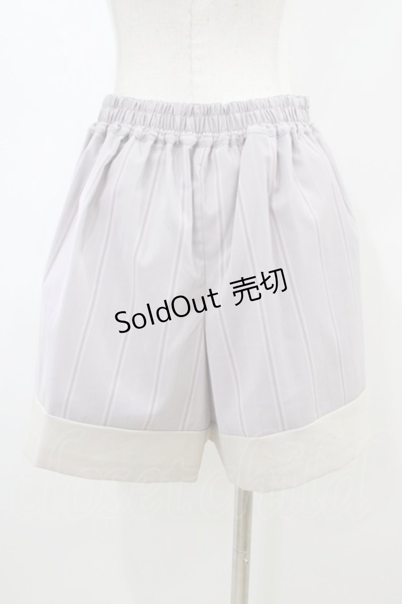 画像2: axes femme POETIQUE / ストライププリーツキュロット M ラベンダー H-26-06-16-015-AX-PA-NS-ZH (2)