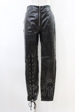 画像1: NieR Clothing / レザーパンツ  黒 H-26-06-17-004-PU-PA-AK-ZH (1)