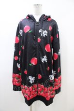 画像1: NieR Clothing / 総柄ZIPパーカー F 黒 H-26-06-17-038-PU-TO-AK-ZH (1)