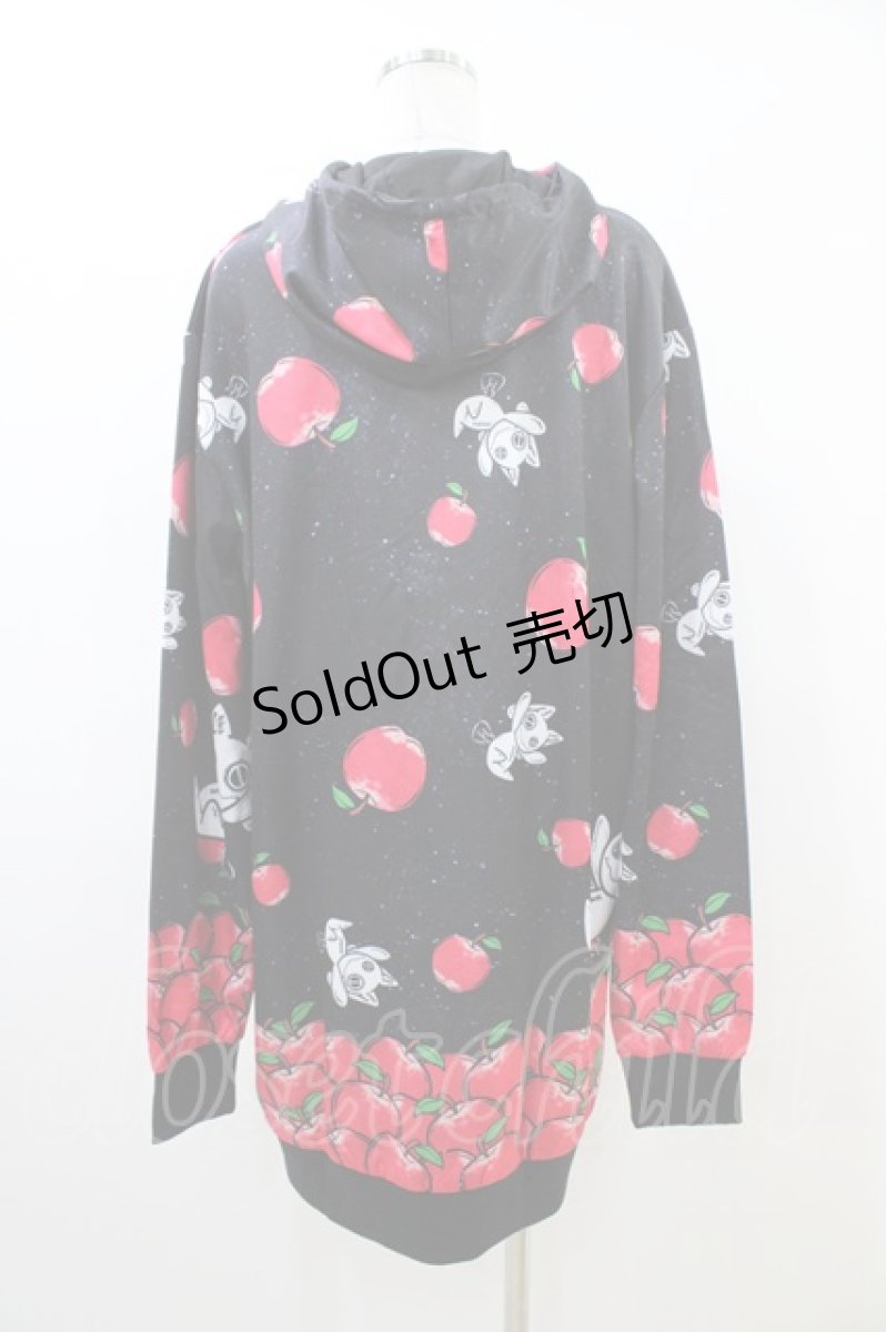 画像2: NieR Clothing / 総柄ZIPパーカー F 黒 H-26-06-17-038-PU-TO-AK-ZT340 (2)