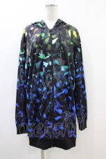 画像1: NieR Clothing / 総柄ZIPパーカー F 黒 H-26-06-17-039-PU-TO-AK-ZH (1)