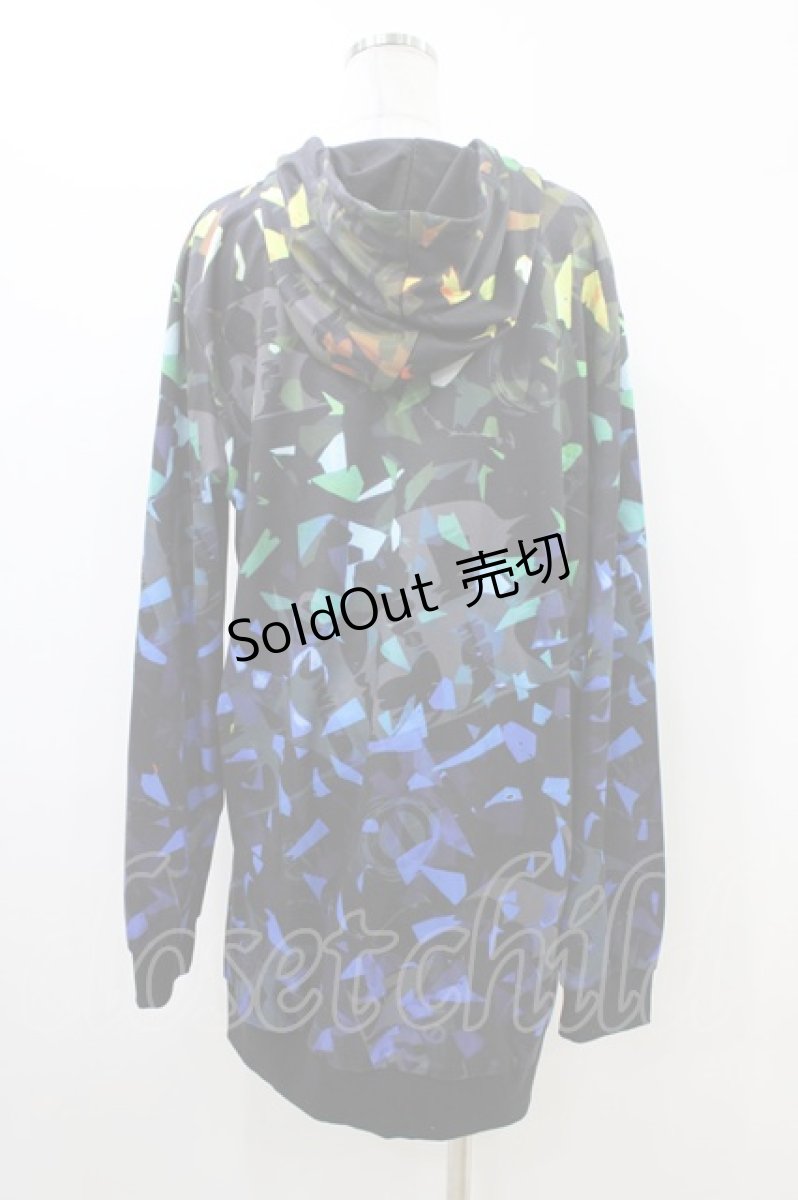 画像2: NieR Clothing / 総柄ZIPパーカー F 黒 H-26-06-17-039-PU-TO-AK-ZT340 (2)