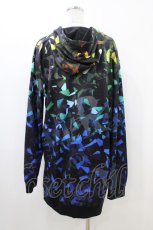 画像2: NieR Clothing / 総柄ZIPパーカー F 黒 H-26-06-17-039-PU-TO-AK-ZH (2)