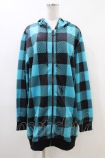 画像1: NieR Clothing / 総柄ZIPパーカー F 青 H-26-06-17-040-PU-TO-AK-ZH (1)
