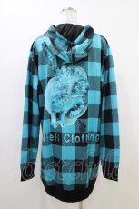 画像2: NieR Clothing / 総柄ZIPパーカー F 青 H-26-06-17-040-PU-TO-AK-ZH (2)