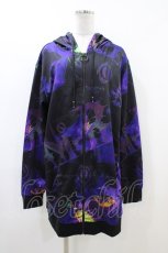画像1: NieR Clothing / 総柄ZIPパーカー F 黒 H-26-06-17-044-PU-TO-AK-ZH (1)