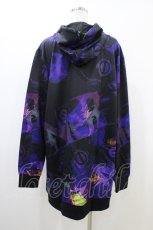 画像2: NieR Clothing / 総柄ZIPパーカー F 黒 H-26-06-17-044-PU-TO-AK-ZH (2)