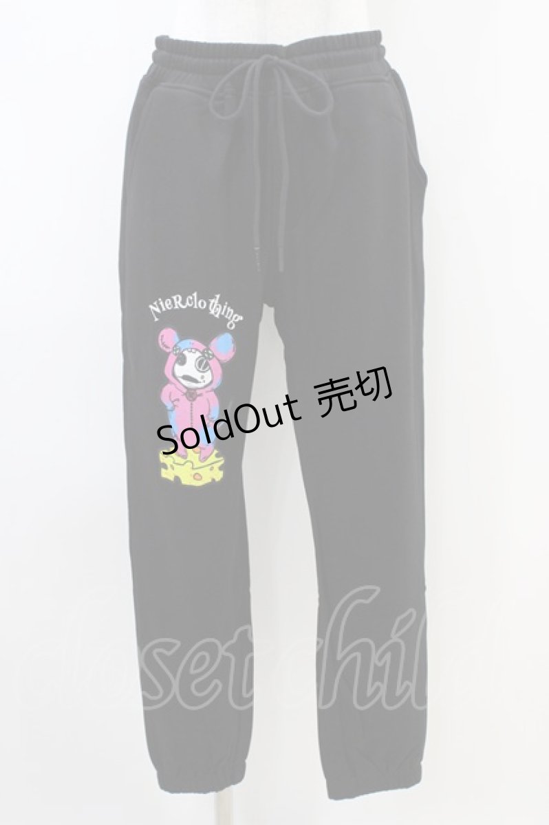 画像1: NieR Clothing / スウェットパンツ F 黒 H-26-06-17-005-PU-PA-AK-ZH (1)