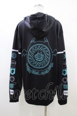 画像2: NieR Clothing / 総柄ZIPパーカー F 黒 H-26-06-17-045-PU-TO-AK-ZH (2)