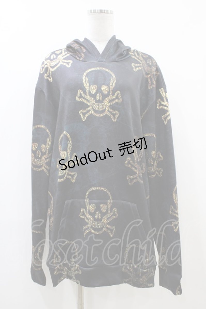 画像1: NieR Clothing / プリントプルパーカー  黒 H-26-06-17-051-PU-TO-AK-ZT143 (1)