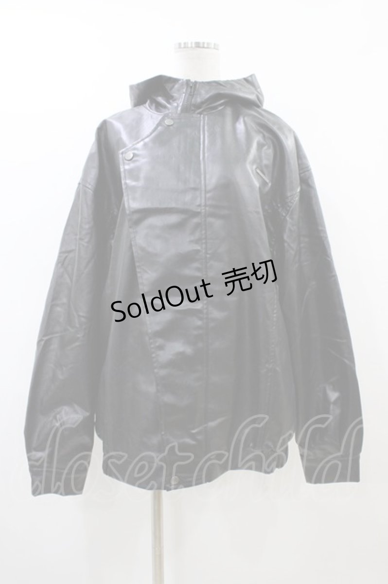画像1: NieR Clothing / フェイクレザージャケット F 黒 H-26-06-17-052-PU-JA-AK-ZT076 (1)