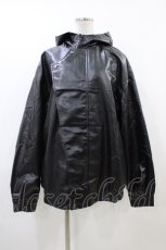 画像1: NieR Clothing / フェイクレザージャケット F 黒 H-26-06-17-052-PU-JA-AK-ZH (1)