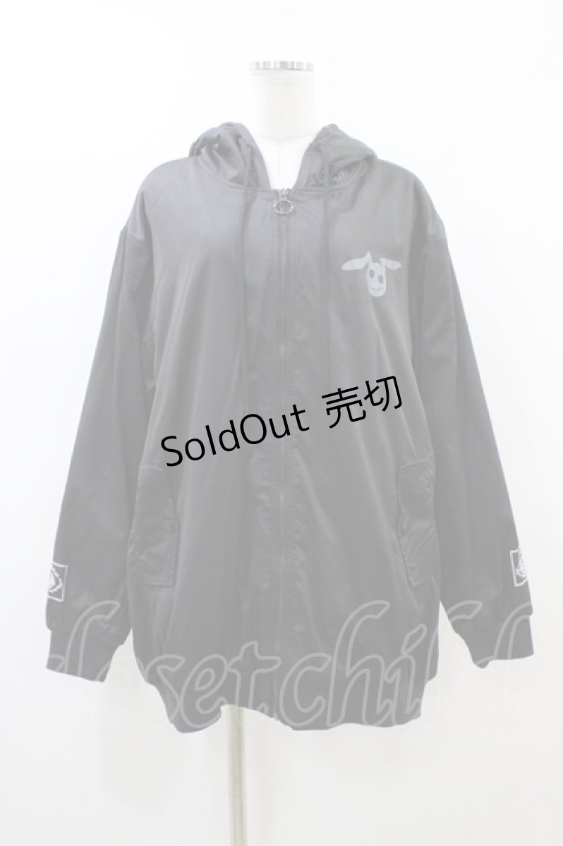 画像1: NieR Clothing / プリントZIPパーカー  黒 H-26-06-17-053-PU-TO-AK-ZT218 (1)