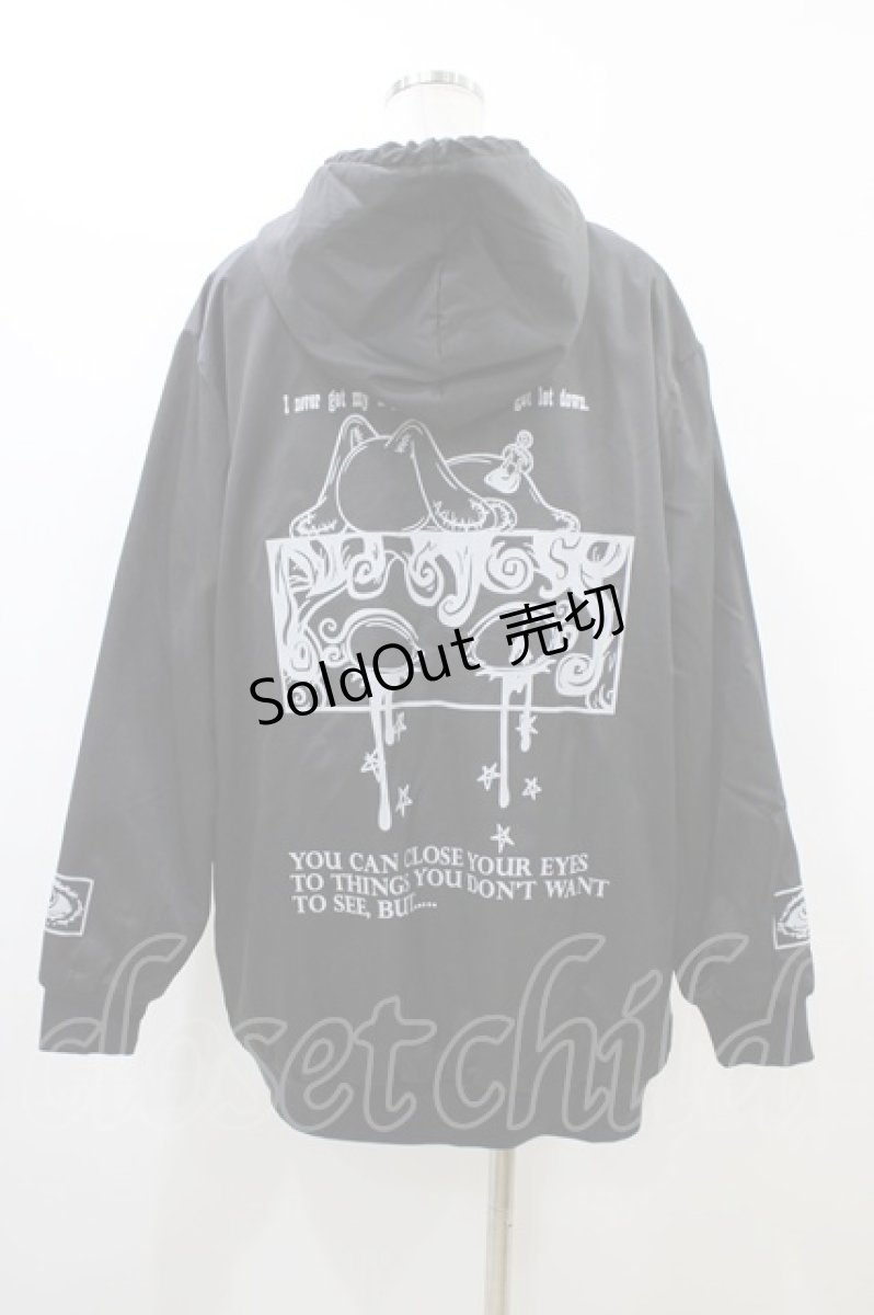 画像2: NieR Clothing / プリントZIPパーカー  黒 H-26-06-17-053-PU-TO-AK-ZT218 (2)