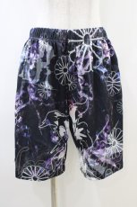 画像1: NieR Clothing / プリントハーフパンツ F 黒 H-26-06-17-006-PU-PA-AK-ZH (1)