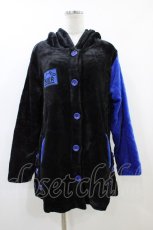 画像1: NieR Clothing / フード付きボタンカーデ  黒×青 H-26-06-17-055-PU-TO-AK-ZH (1)
