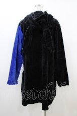 画像2: NieR Clothing / フード付きボタンカーデ  黒×青 H-26-06-17-055-PU-TO-AK-ZH (2)
