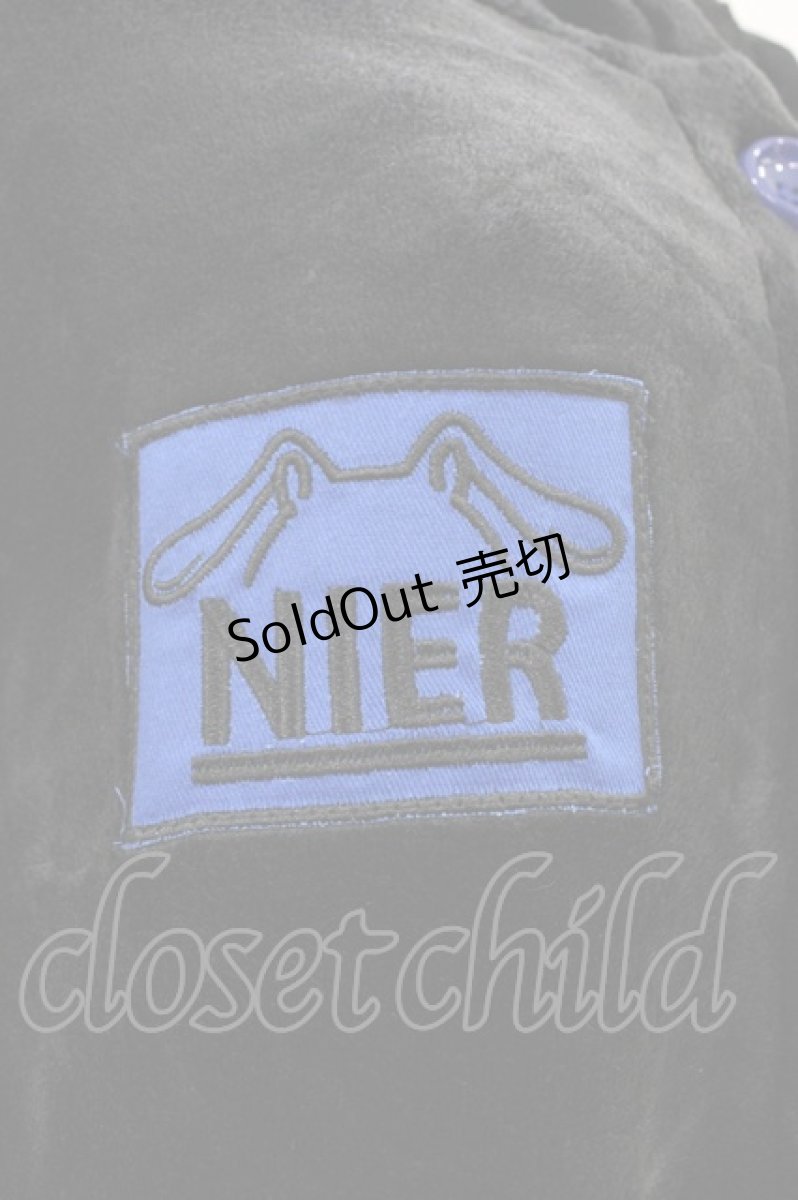 画像3: NieR Clothing / フード付きボタンカーデ  黒×青 H-26-06-17-055-PU-TO-AK-ZH (3)