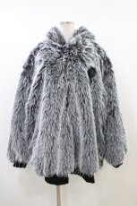 画像1: NieR Clothing / 超ふわもこBACK LOGO ZIP OUTER グレー  H-26-06-17-058-PU-CO-AK-ZH (1)