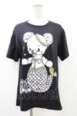 画像1: yaponskii / マーメイドよだれベアTシャツ  黒 H-26-06-17-1044-PU-TO-KB-ZH (1)