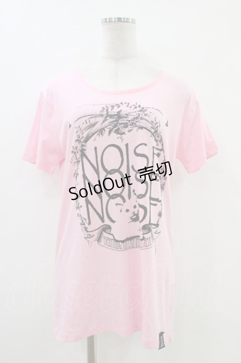 画像1: NOISE NOISE NOISE / プリントTシャツ L ピンク H-26-06-17-1055-PU-TO-KB-ZH (1)
