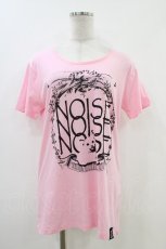 画像1: NOISE NOISE NOISE / プリントTシャツ L ピンク H-26-06-17-1055-PU-TO-KB-ZH (1)