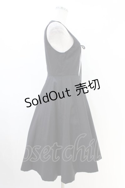 【PEACE NOW】レア！ストライプ レースアップジャンパースカート 美品 PEACE NOW / レースアップジャンパースカート M 黒 H-26-06-17-1014-PU