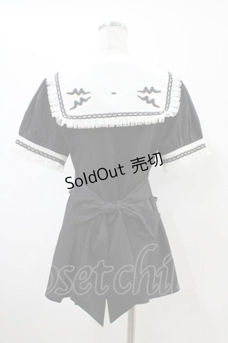 画像2: NieR Clothing / レースアップワンピース F 黒 H-26-06-17-009-PU-OP-AK-ZH (2)