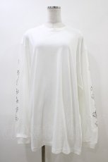 画像1: NieR Clothing / プリントLONG CUTSEW XL 白 H-26-06-17-013-PU-TO-AK-ZH (1)