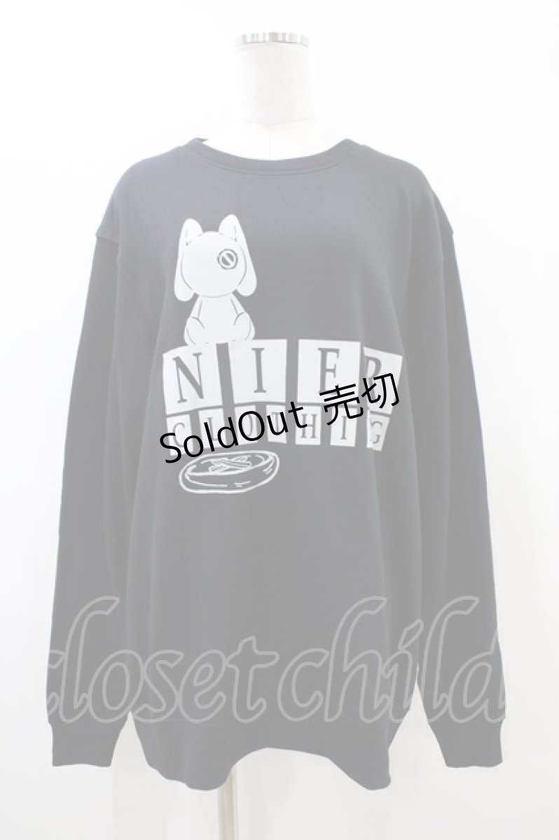 画像1: NieR Clothing / プリントSWEAT   黒 H-26-06-17-017-PU-TO-AK-ZT299 (1)