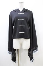 画像1: NieR Clothing / チャイナ着物袖パーカー  黒 H-26-06-17-020-PU-TO-AK-ZH (1)