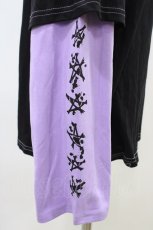 画像3: NieR Clothing / プリントレイヤードカットソー F 黒 H-26-06-17-021-PU-TO-AK-ZH (3)