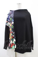 画像1: NieR Clothing / プリント切替カットソー  黒 H-26-06-17-022-PU-TO-AK-ZH (1)