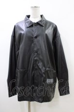 画像1: NieR Clothing / フェイクレザージャケット F 黒 H-26-06-17-024-PU-JA-AK-ZH (1)