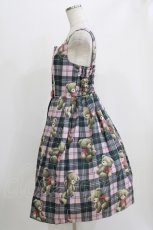 画像2: Emily Temple cute / Teddy Bear Tartanノースリーブワンピース M ピンク H-26-06-18-004-ET-OP-AK-ZH (2)
