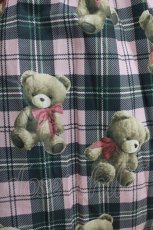 画像4: Emily Temple cute / Teddy Bear Tartanノースリーブワンピース M ピンク H-26-06-18-004-ET-OP-AK-ZH (4)
