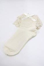 画像1: Innocent World / ケミカルレースクルー丈ソックス  アイボリー H-26-06-18-1006-IW-ZA-NS-ZH (1)