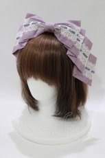 画像1: Innocent World / アリスリボンドレスカチューシャ  Graysh Purple H-26-06-18-1014-IW-AC-NS-ZH (1)