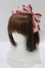 画像1: Innocent World / トーションレースタックカチューシャ  Rose pink x ivory lace H-26-06-18-1015-IW-AC-NS-ZH (1)