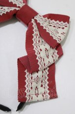 画像2: Innocent World / トーションレースタックカチューシャ  Rose pink x ivory lace H-26-06-18-1015-IW-AC-NS-ZH (2)